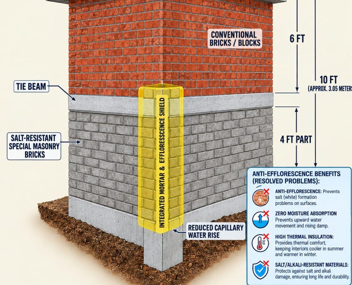 anti eflorescence wall system