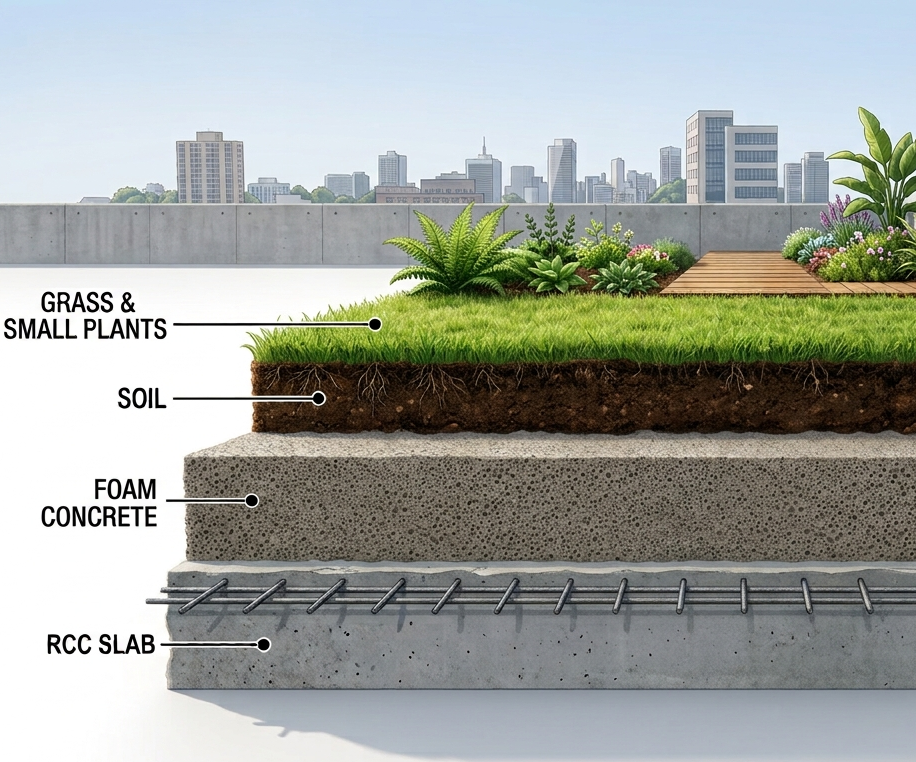 terrace garden water ingress